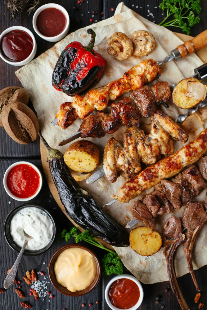 Protein, grillbricka